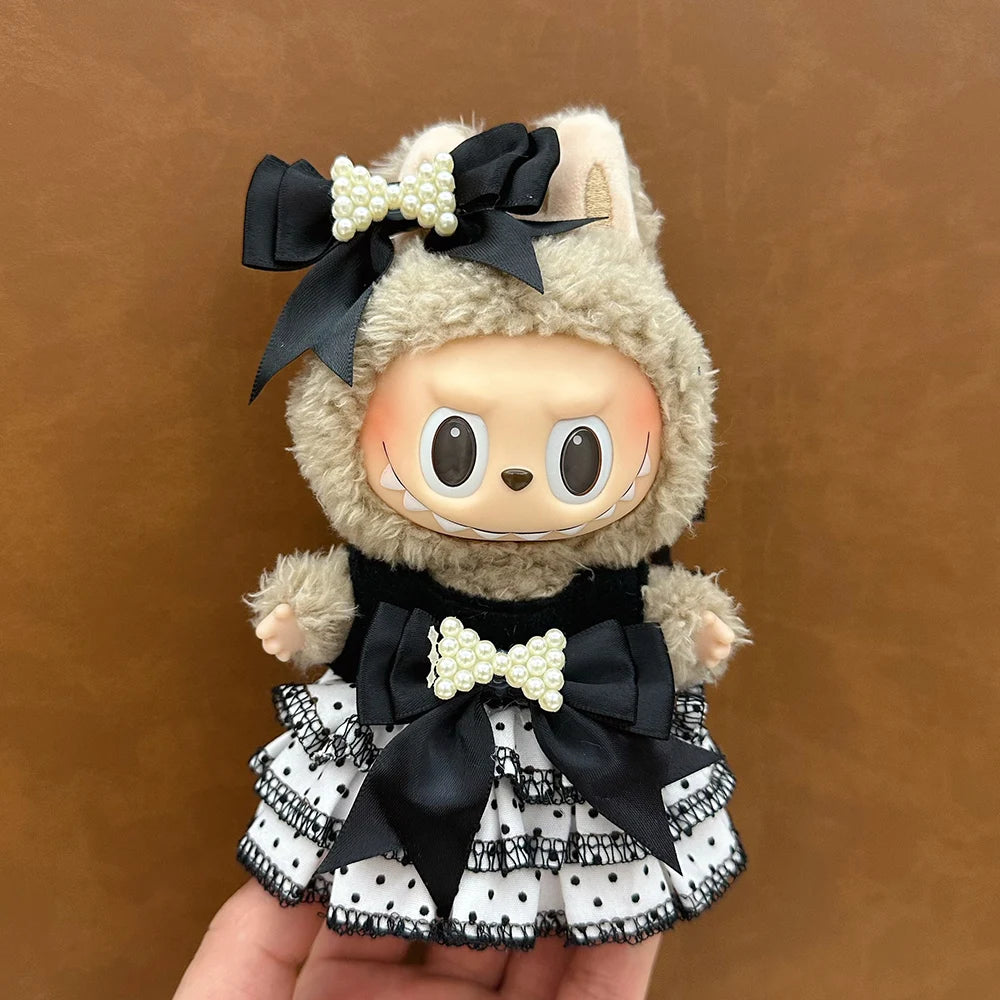 For 15-17cm Labubu Stylish Outfit Clothes Cute Dress Up Casual Set Labubu Outfit Accessories Labubu Ropa