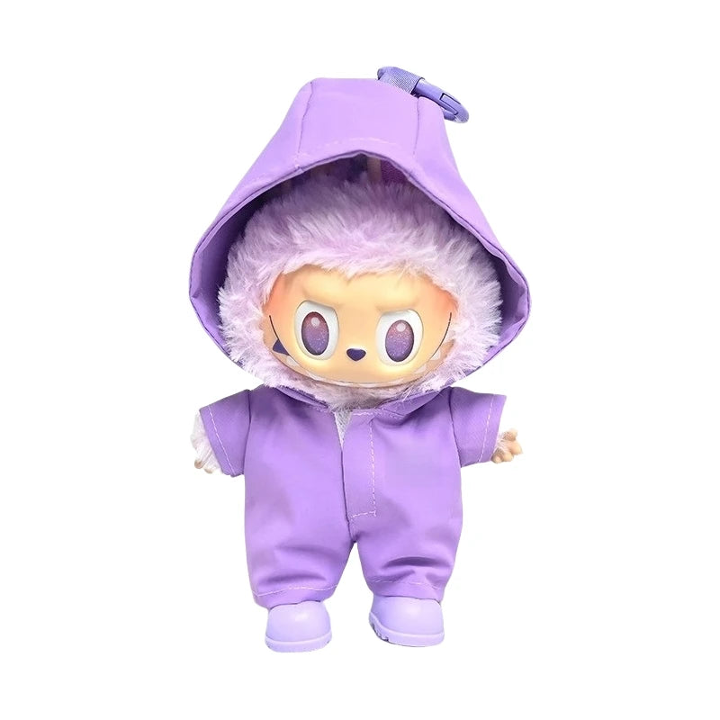 17cm Labubu Windbreaker Suitable for Labubu V1 V2 V3 Doll Fashion DIY Clothing Accessories Cute Clothes Children's Toy Gift