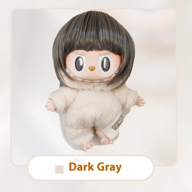 Cute for labubu Pendant First Generation Second Generation Third Generation Pendant Wig Bobo Head Dolls Accessories Hat Doll Gif