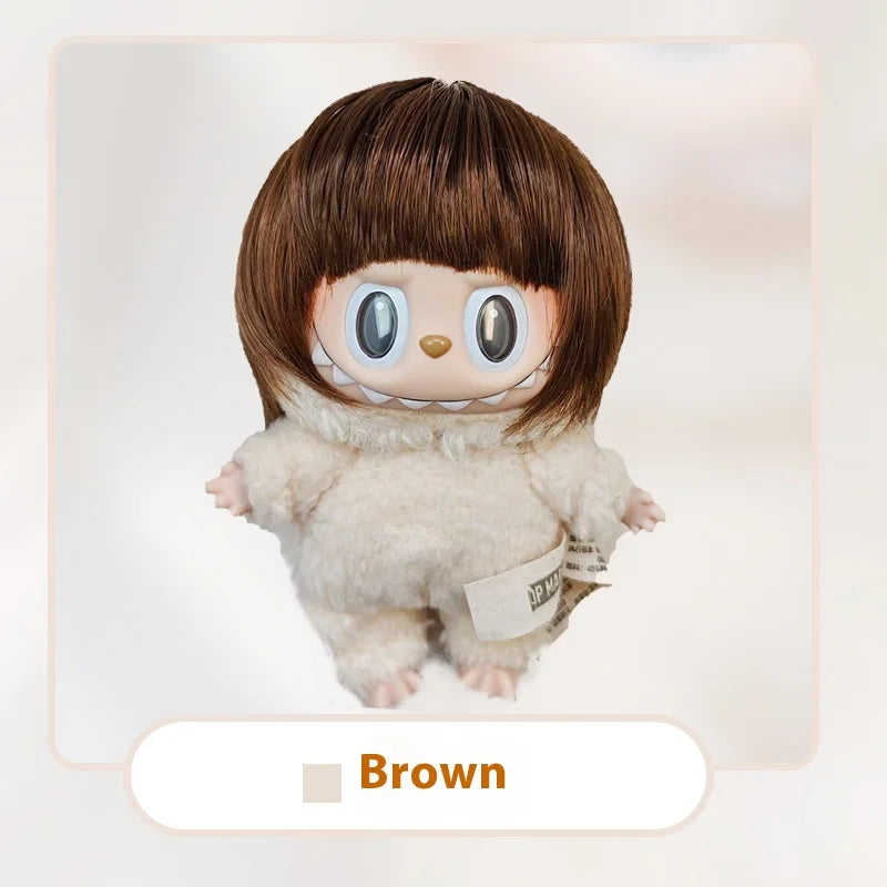 Cute for labubu Pendant First Generation Second Generation Third Generation Pendant Wig Bobo Head Dolls Accessories Hat Doll Gif