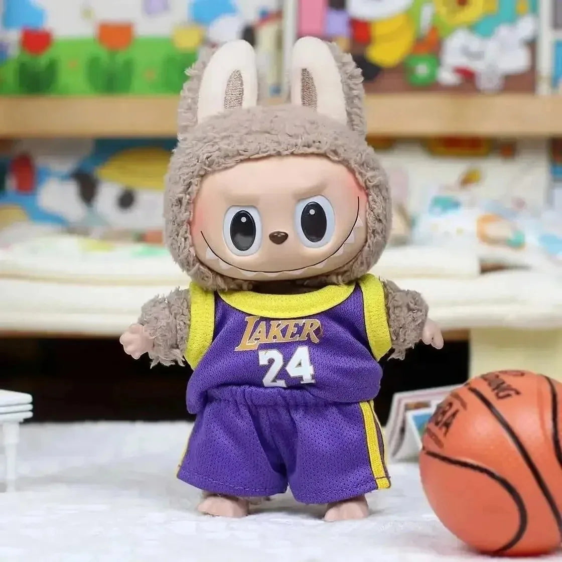 Cute Clothes For Labuibu17cm First Second Generation Labubu Basketball Clothes Cute Doll