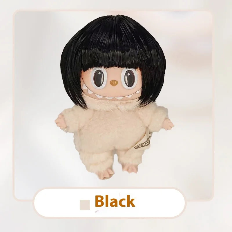 Cute for labubu Pendant First Generation Second Generation Third Generation Pendant Wig Bobo Head Dolls Accessories Hat Doll Gif