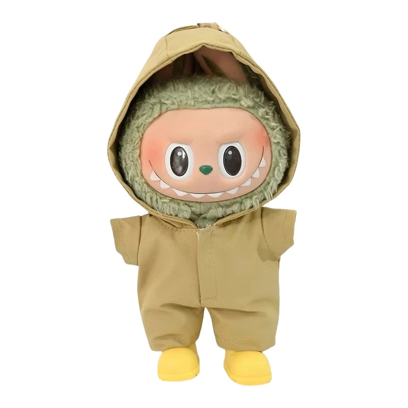 17cm Labubu Windbreaker Suitable for Labubu V1 V2 V3 Doll Fashion DIY Clothing Accessories Cute Clothes Children's Toy Gift
