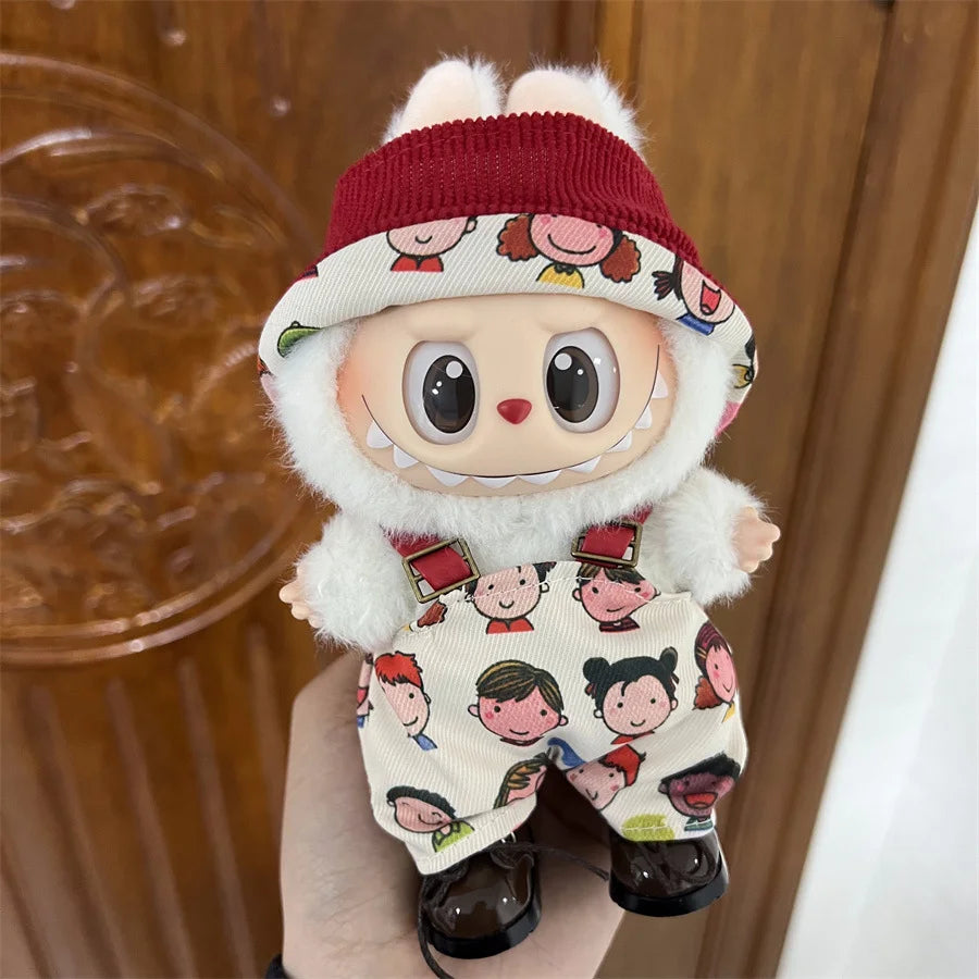 For 15-17cm Labubu V1 V2 Multi-style Clothes Accessories Diy Clothes Gift Bear Overalls Series Clothes Accessories No Doll