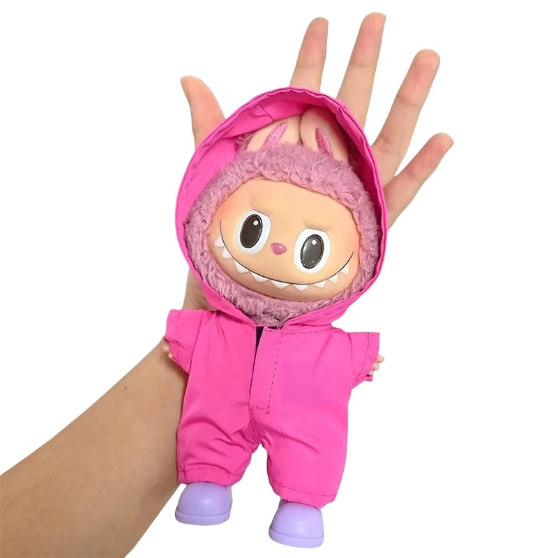 17cm Labubu Windbreaker Suitable for Labubu V1 V2 V3 Doll Fashion DIY Clothing Accessories Cute Clothes Children's Toy Gift