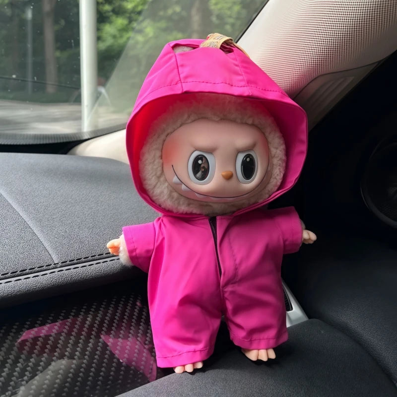 17cm Labubu Windbreaker Suitable for Labubu V1 V2 V3 Doll Fashion DIY Clothing Accessories Cute Clothes Children's Toy Gift