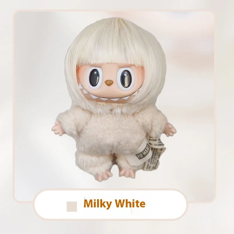 Cute for labubu Pendant First Generation Second Generation Third Generation Pendant Wig Bobo Head Dolls Accessories Hat Doll Gif