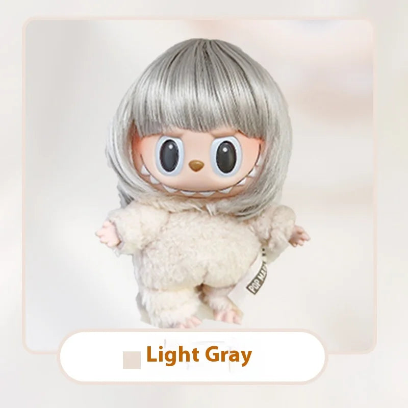 Cute for labubu Pendant First Generation Second Generation Third Generation Pendant Wig Bobo Head Dolls Accessories Hat Doll Gif