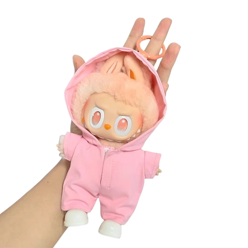17cm Labubu Windbreaker Suitable for Labubu V1 V2 V3 Doll Fashion DIY Clothing Accessories Cute Clothes Children's Toy Gift