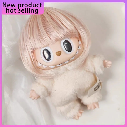 Cute for labubu Pendant First Generation Second Generation Third Generation Pendant Wig Bobo Head Dolls Accessories Hat Doll Gif