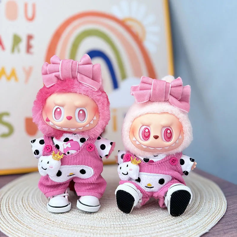Labubu Polka Dot Pink Outfit Set