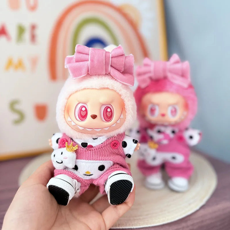 Labubu Polka Dot Pink Outfit Set