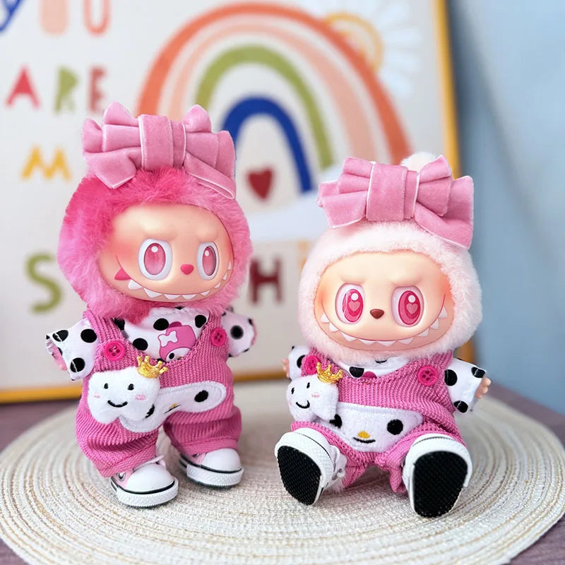 Labubu Polka Dot Pink Outfit Set