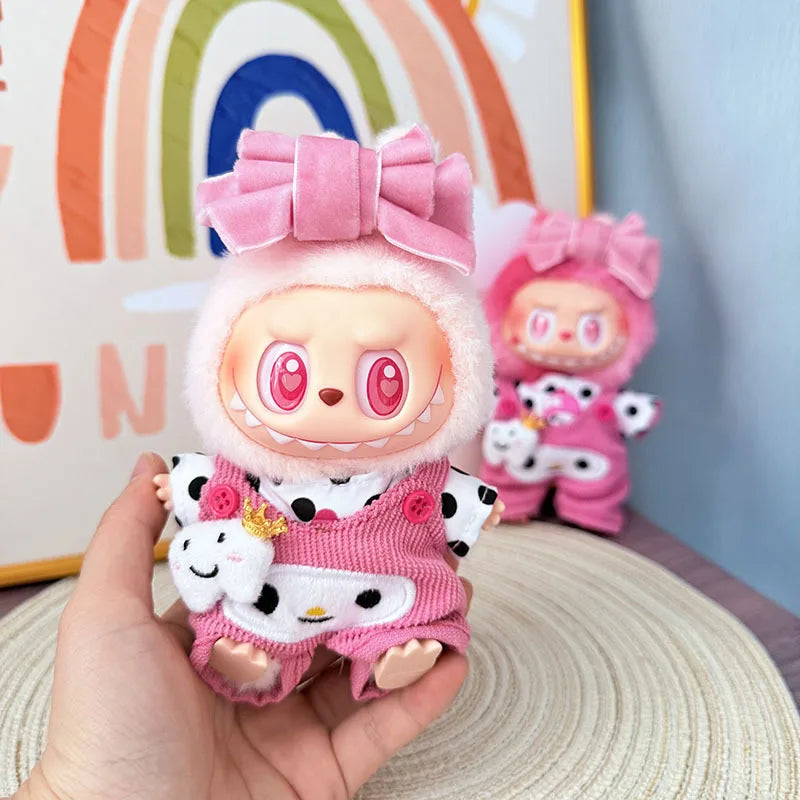 Labubu Polka Dot Pink Outfit Set