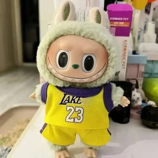 Cute Clothes  For Labuibu17cm First Second Generation Labubu Basketball Clothes Cute Doll