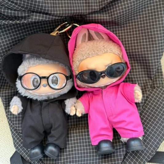 17cm Labubu Windbreaker Suitable for Labubu V1 V2 V3 Doll Fashion DIY Clothing Accessories Cute Clothes Children's Toy Gift